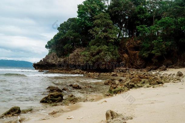 海滩天堂在港口、山口加莱拉关于东方的民都洛岛菲律宾