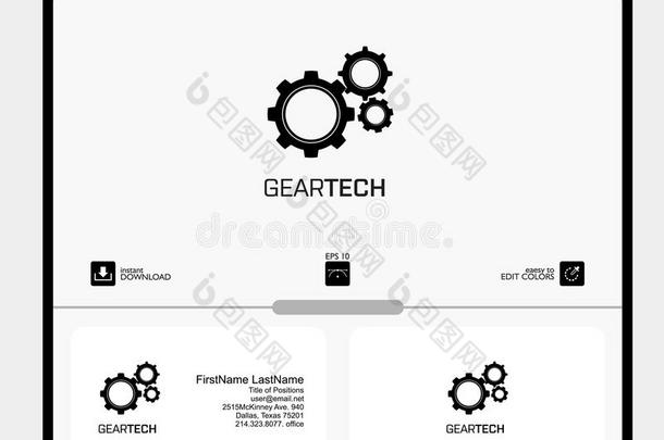 标识齿轮观念为联合<strong>科技简单</strong>的