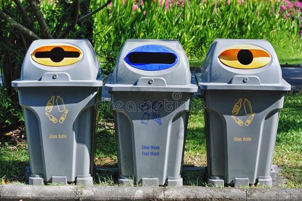塑料制品垃圾大储藏箱和不同的类型关于浪费为回收利用