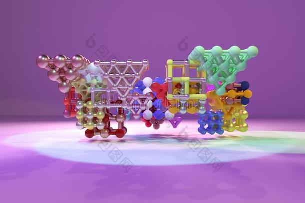 分子方式概念,埋-上锁的正方形或金字塔,f或