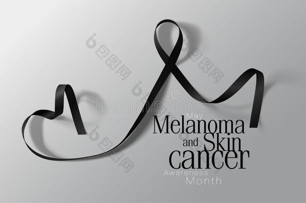 黑素瘤和皮癌症察觉美术字海报设计.关于