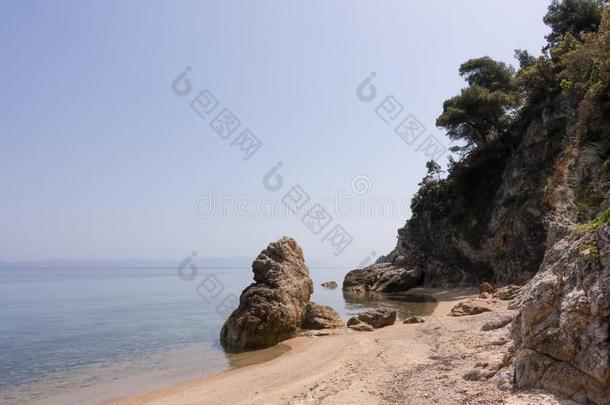 令人惊异的风景在旁边指已提到的人海采用锡索尼亚,哈尔基季基半岛,希腊