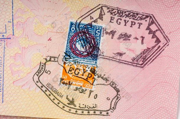 埃及签证边邮票