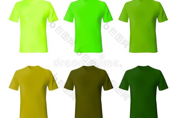衬衫设计样板.放置人英语字母表的第20个字母shir英语字母表的第20个字母绿色的,卡其布颜色.真的