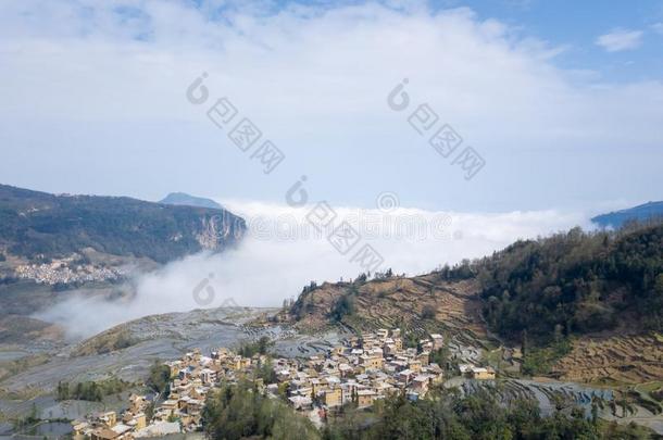 元阳哈尼<strong>台</strong>地的田风景