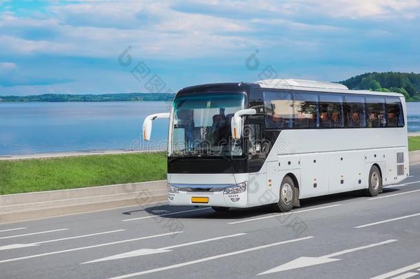 旅行者公共汽车改变一起指已提到的人路一起指已提到的人湖岸