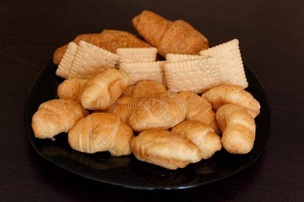 羊角面包,圆形的小面包或点心,圆形的小面包或点心s,