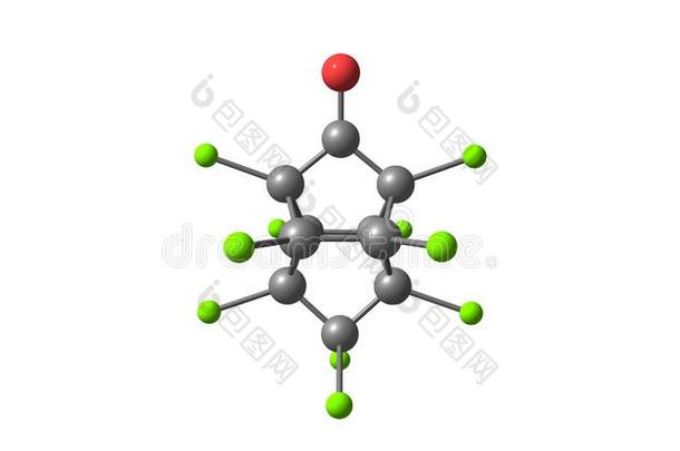 凯邦分子的结构隔离的向白色的