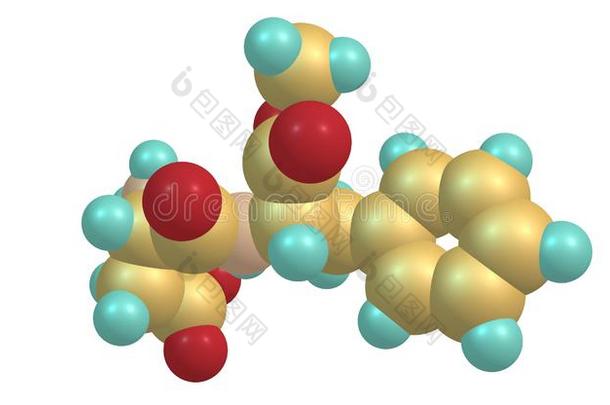 天冬氨酰苯丙氨酸甲酯分子的<strong>结构</strong>隔离的向白色的