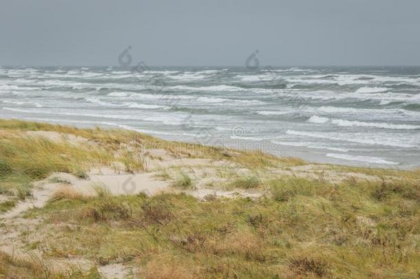 有<strong>暴风雨</strong>的波罗的海的海在库里昂语吐和空的<strong>海滩</strong>和s和duty义务