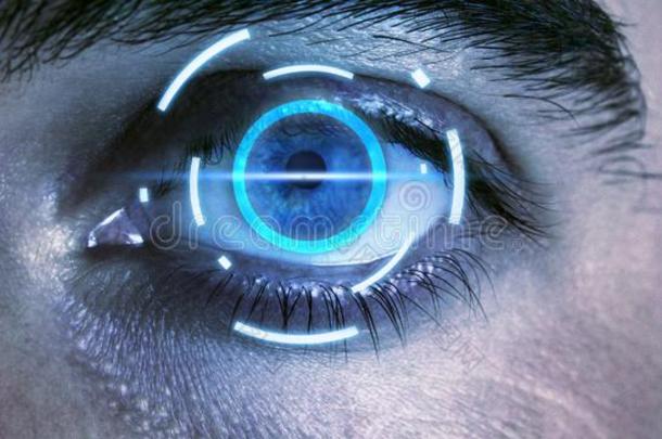 过程关于扫描.人眼睛扫描和认识