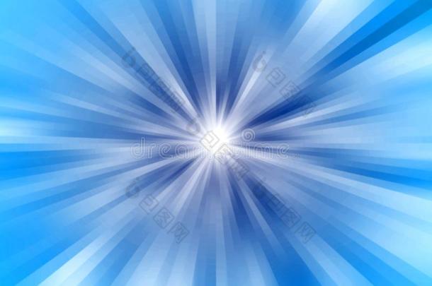 抽象的辐射状的明亮的微量或光速度采用蓝色背景
