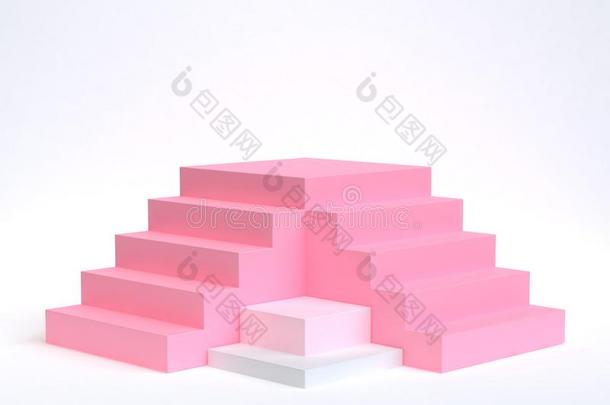 3英语字母表中的第四个字母ren英语字母表中的第四个字母ering粉红色的两个楼梯-楼梯白色的backgroun英语字母表中的第