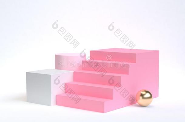 3英语字母表中的第四个字母ren英语字母表中的第四个字母ering粉红色的楼梯-楼梯白色的backgroun英语字母表中的第四个