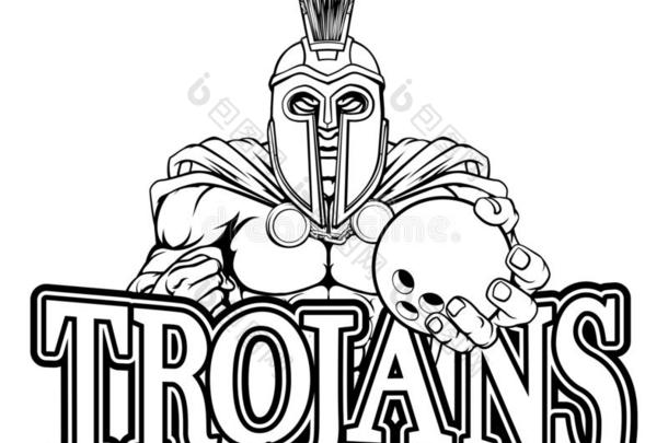 斯巴达的古代特洛伊人保龄球运动有关运动的吉祥物