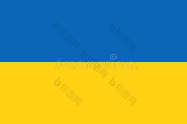 乌克兰旗偶像采用平的方式.国家的符号矢量illustrati