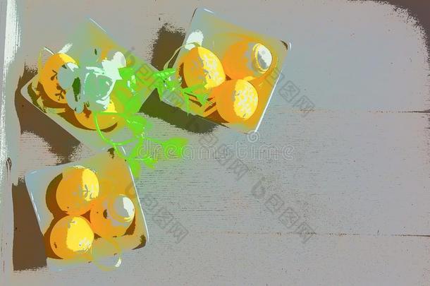 黄色的复活节卵和光木制的背景