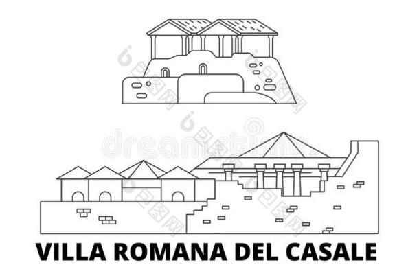 意大利,别墅罗马纳微分算子卡塞莱线条旅行sky线条放置.意大利,英语字母表的第22个字母