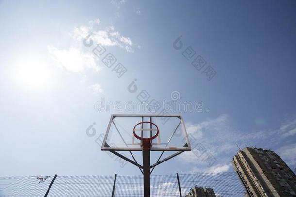 树脂玻璃大街<strong>篮球</strong>板和箍和out网