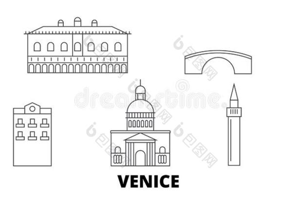 意大利,威尼斯<strong>城市线条</strong>旅行sky<strong>线条</strong>放置.意大利,威尼斯<strong>城市</strong>英语字母表的第15个字母