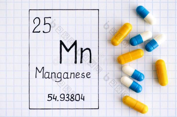 书法化学的<strong>元素</strong>锰Mongolia<strong>蒙古</strong>和det.一些药丸