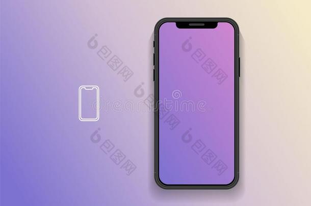 智能手机和空白的屏幕愚弄在上面.智能手机隔离的屏幕