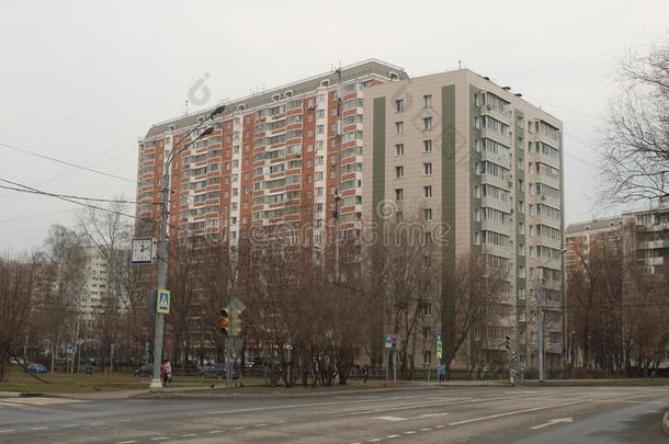 寓所建筑物采用南方Medvedkovo,莫斯科.