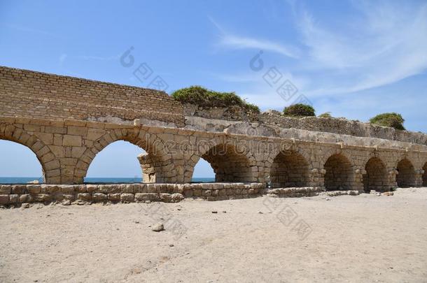 古罗马的沟渠凯撒里亚玛丽蒂玛以色列