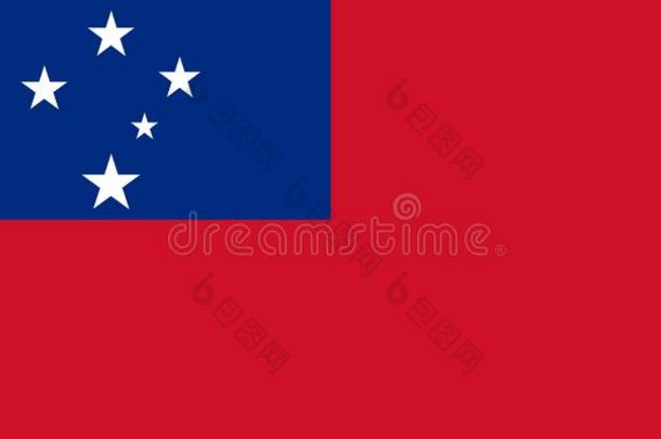 西方的萨摩亚群岛旗