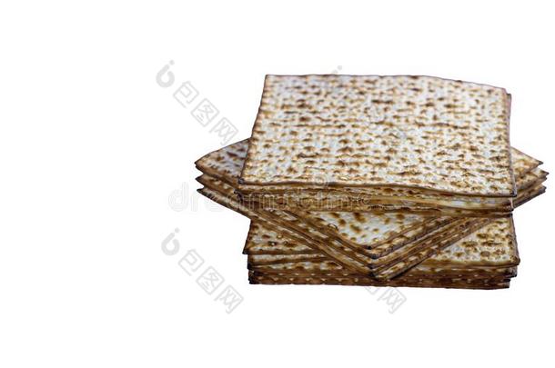 无酵饼犹太人的传统的逾越节未经发酵的面包.逾越节切尔