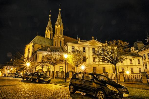 教堂关于SaoTomePrincipe圣多美和普林西比.莫里茨,克罗默里兹,捷克人,夜