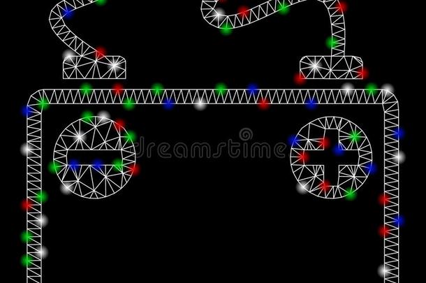 明亮的网孔尸体蓄电池电池和使闪光地点