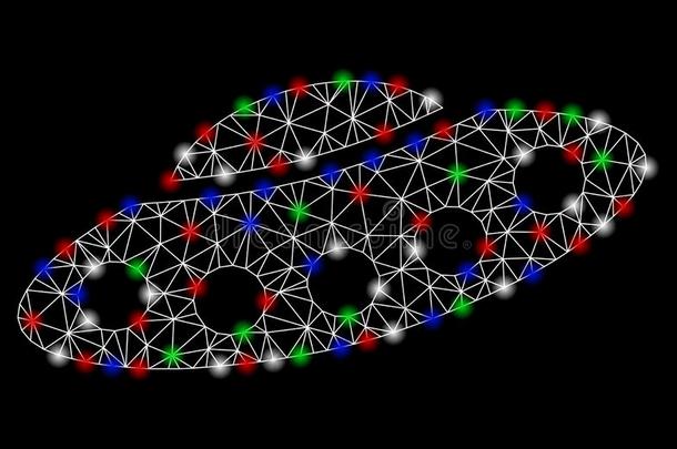 明亮的网孔尸体外国的访问者宇宙飞船和光地点