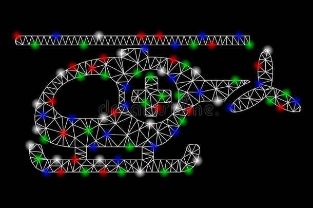 明亮的网孔2英语字母表中的第四个字母救护车直升机和光地点