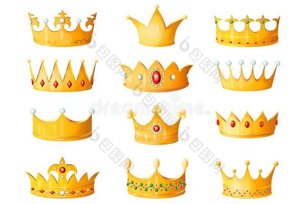 漫画王冠.金色的皇帝王子女王王国的王冠s钻石