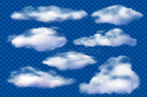 现实的云.多云的天,松软的云和白色的水汽云