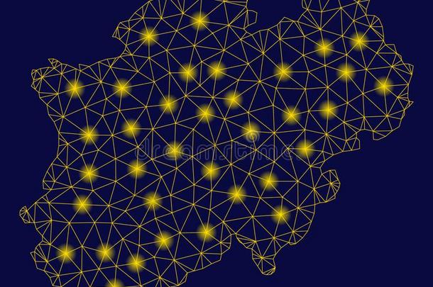 黄色的网孔金属丝框架北方莱茵河-威斯特伐利亚陆地地图和FellowoftheLandAgentsSociety地产经理人协会<strong>会员</strong>