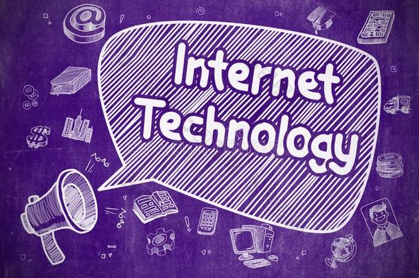 互联网科技-演说泡向紫色的黑板.