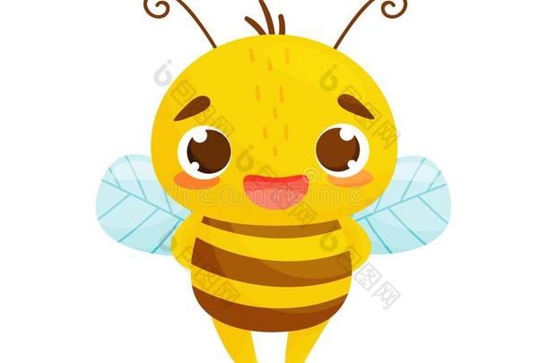 蜜蜂采用漫画方式.人化的蜜蜂st和采用g和smil采用g.矢量