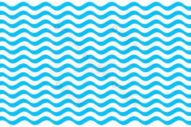 水波浪蓝色线条一击向白色的背景,水波浪蓝色