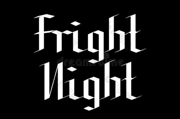恐怖夜-万圣节前夕凸版印刷术,gothicscriptorgothictype哥特式书写体字体