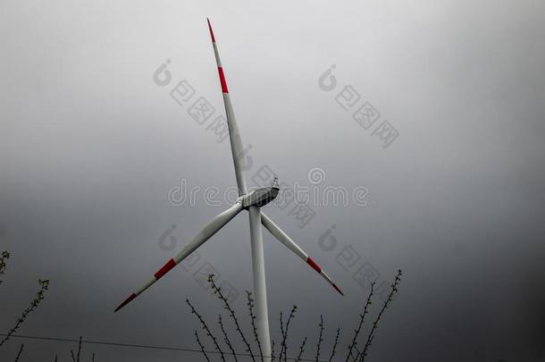 风发电机涡轮机或风车或风农场