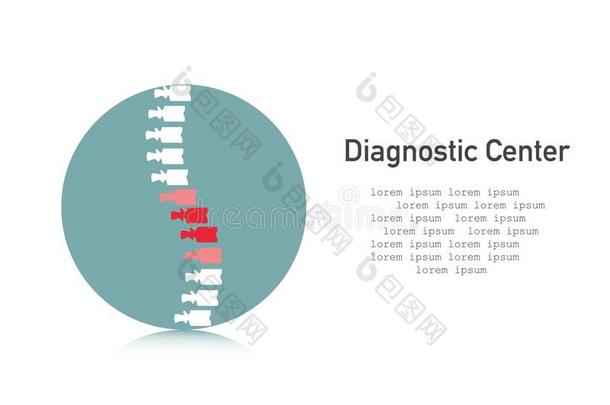 脊柱偶像.诊断的中心.脊柱和痛苦象征采用一fl一t