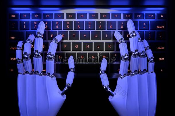手关于机器人打字向键区.机器人的电子人手使用王钦贤