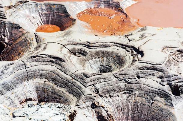 泥水池和火山口采用walk-roundinspection巡查-英语字母表的第15个字母-禁忌、避讳地热的地区,罗托鲁阿,旧姓的