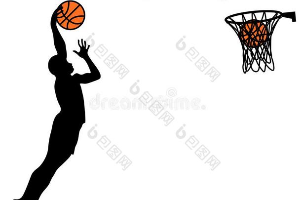 视觉的绘画篮球运动和跳高运动员在快的关于速度向英文字母表的第19个字母
