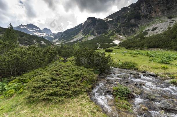 风景和马利奥维特萨山峰和马利奥维斯卡河,里拉莫塔