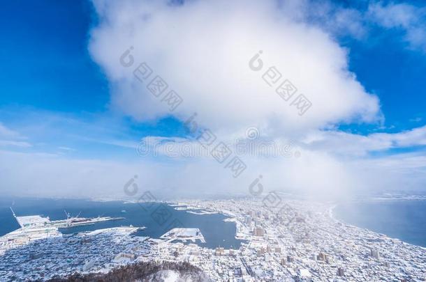 美丽的风景和城市风光照片从山函馆为厕所