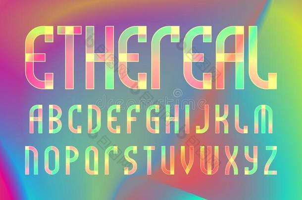 天上的文学字母表.富有色彩的半透明的字体.隔离的英语字母表的第5个字母