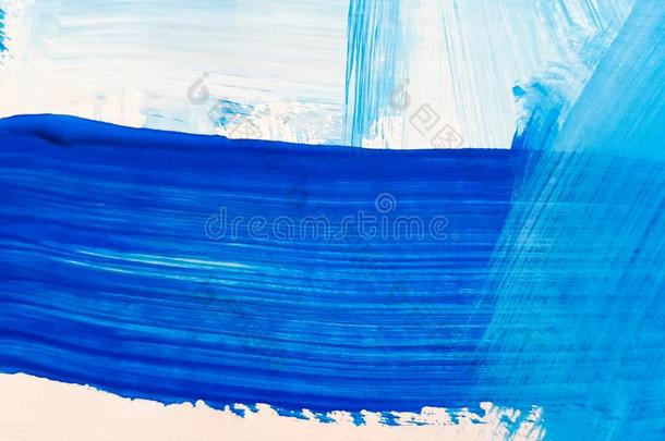 蓝色抽象的艺术<strong>绘画</strong>背景.<strong>绘画</strong>蓝色海